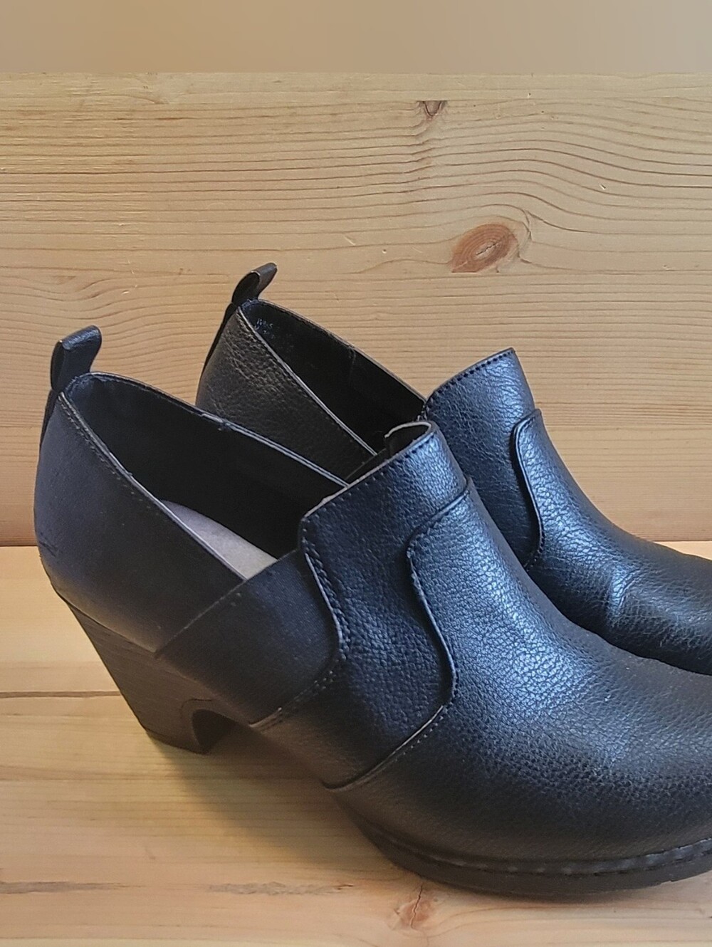 Croft & Barrow Ortholite Women's Black Slide-On Bootie Shoes Size 8.5